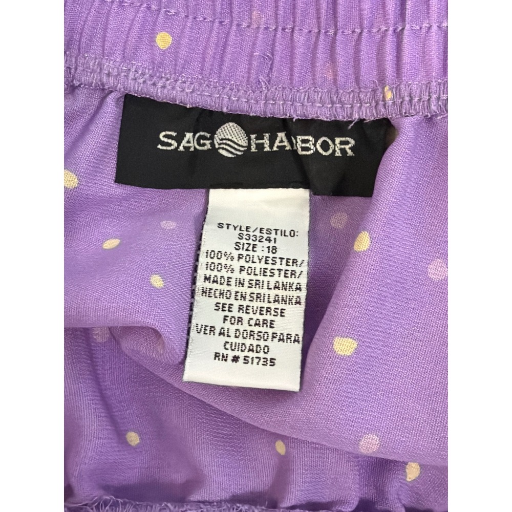 NWT VTG Sag Harbor Maxi Skirt‎ Womens 18 Purple Paisley Floral Faille Faux Wrap - Picture 6 of 6